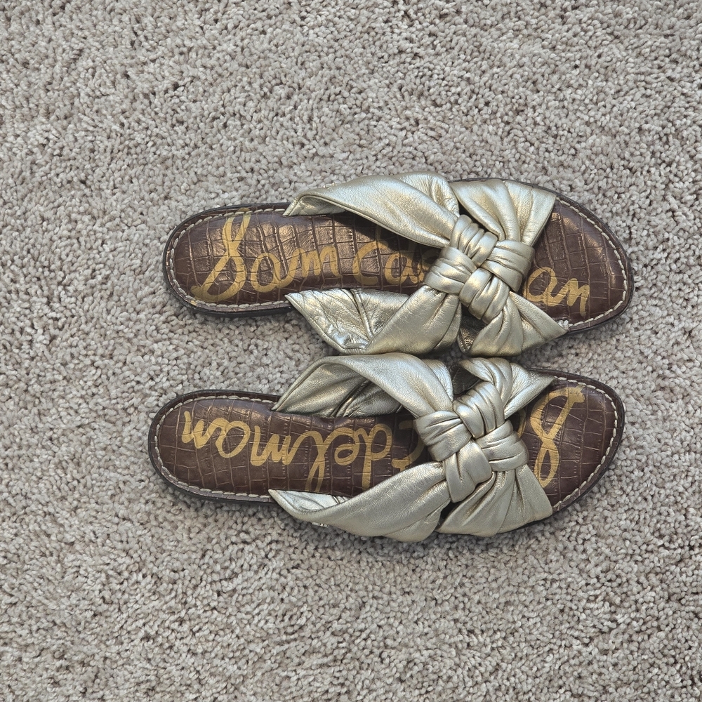 Sam Edelman Gold Sandals, Women Size 11